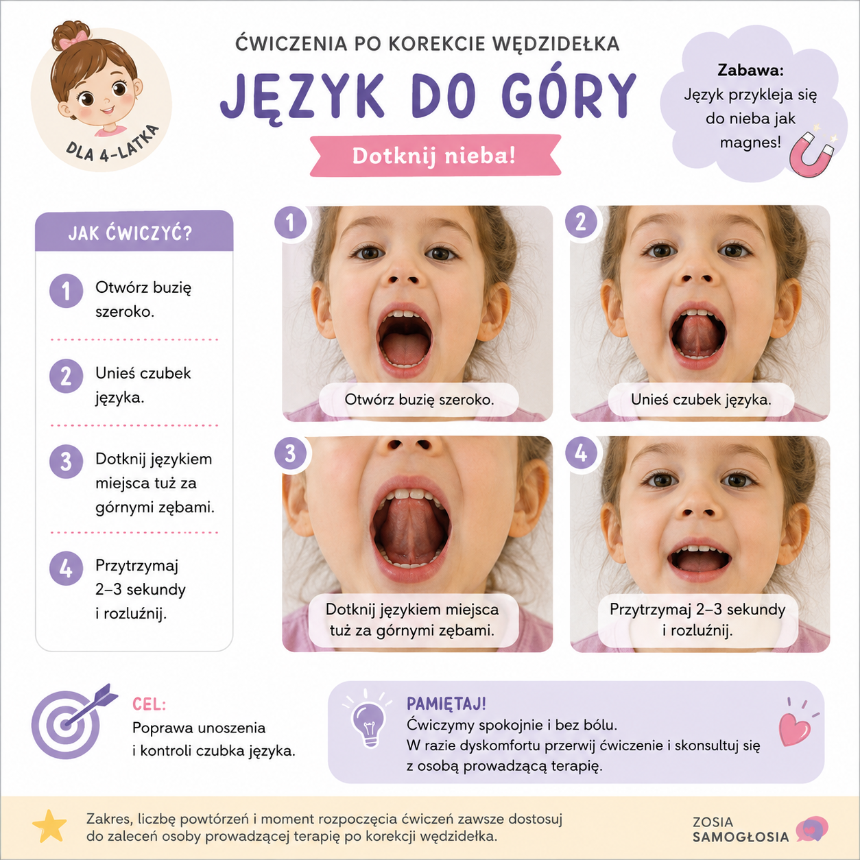 10 ćwiczeń po korekcie wędzidełka języka - obrazek 2